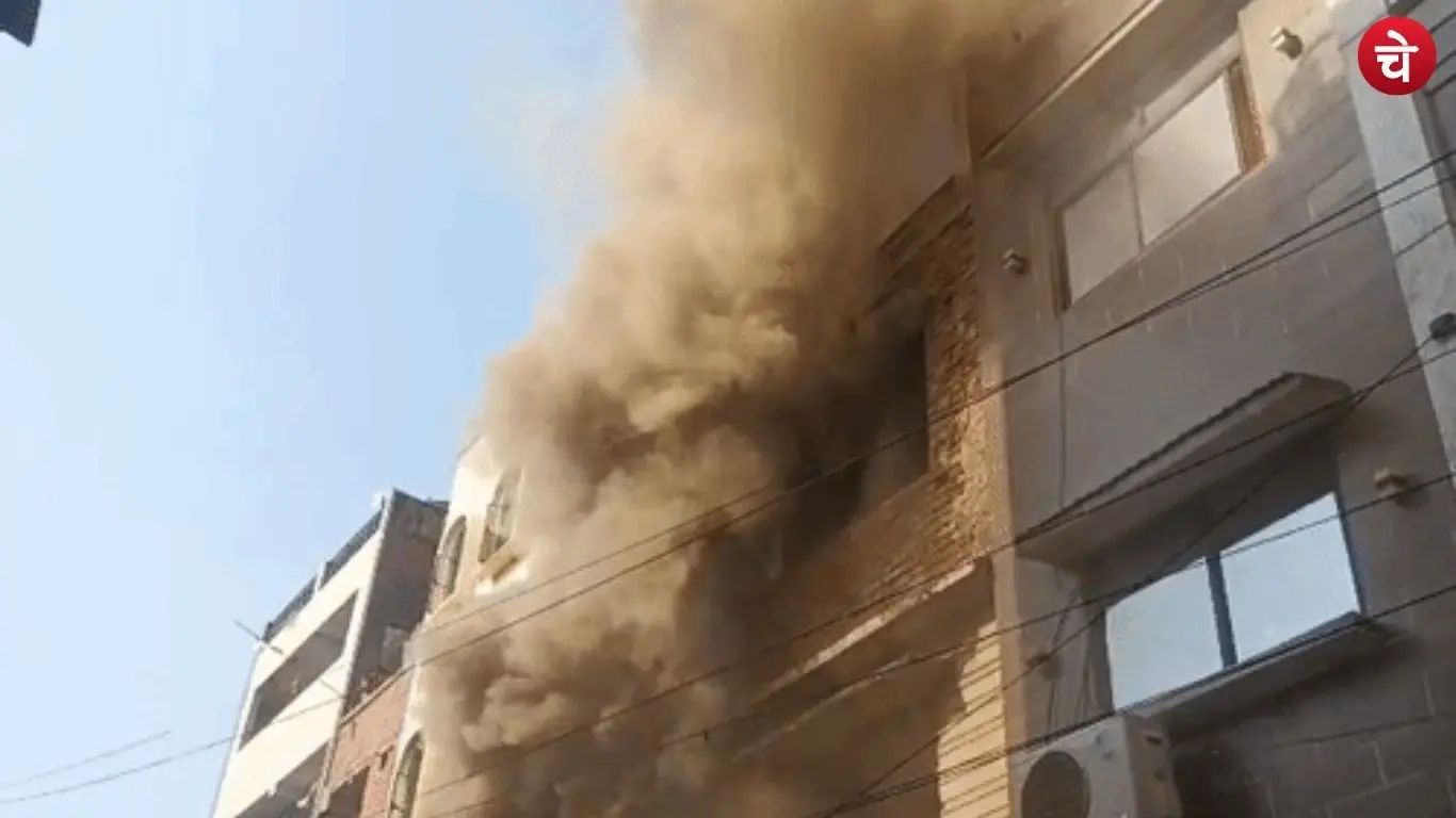 A fire broke out in a bicycle seat factory located on the ground floor of a three-story building in Babupurwa, Kanpur